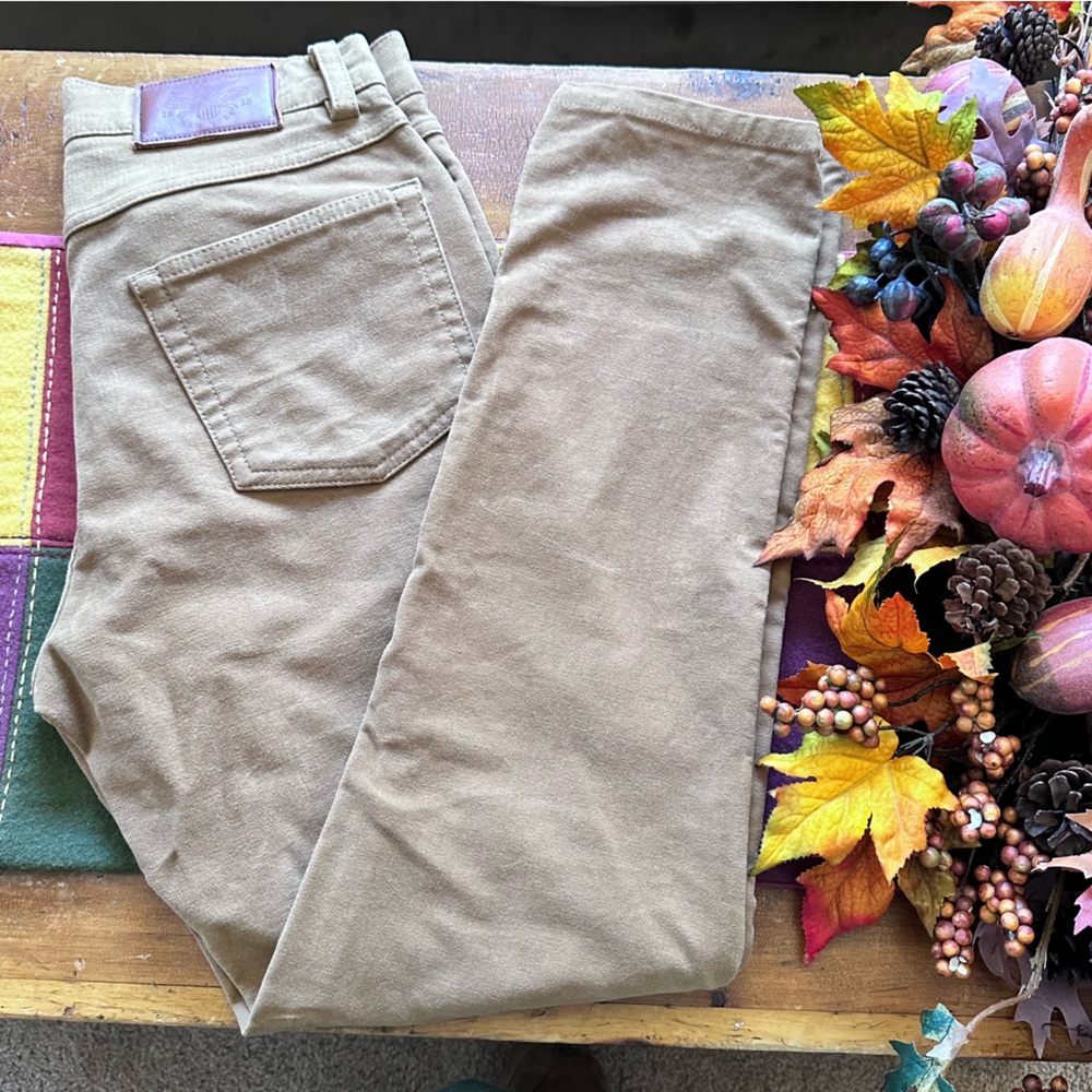 🖇️ Brooks Brothers Tan Suede Straight Pant